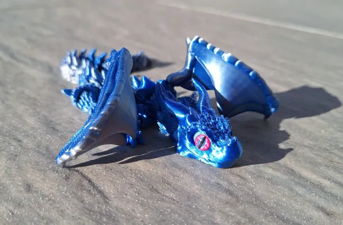 Dragão Chinês azul 3D importado