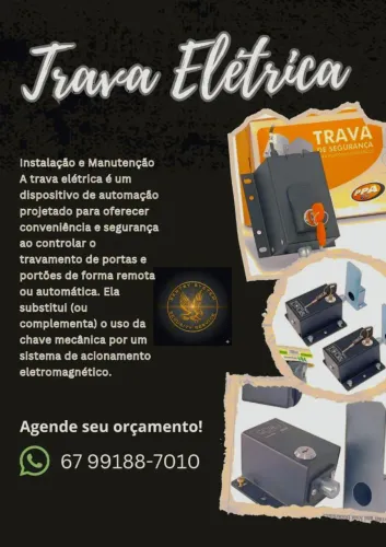 Trava Elétrica Para Portão:Travamento Automático Reforço de Segurança
