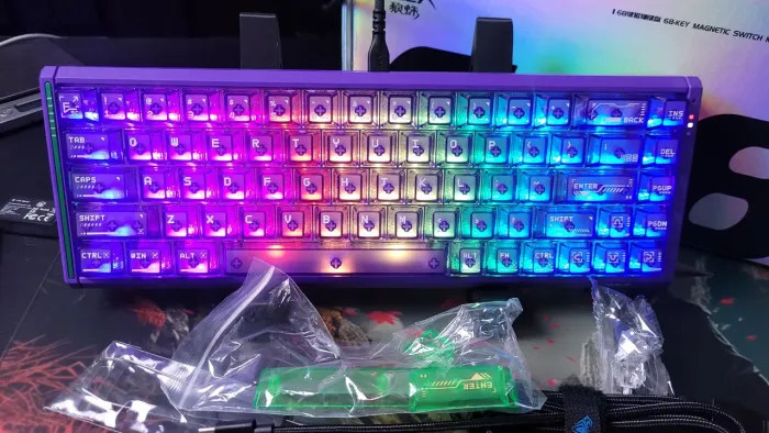 Teclado Magnético AULA F68RX ROXO (Usado por 3 dias)