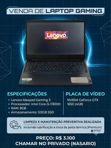 Notebook Lenovo Gaming 3