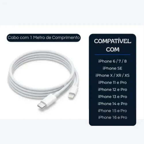 Cabo para iPhone turbo fast charge carga de dados