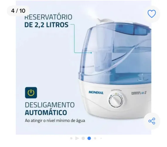 Umidificador de ar Mondial Bivolt