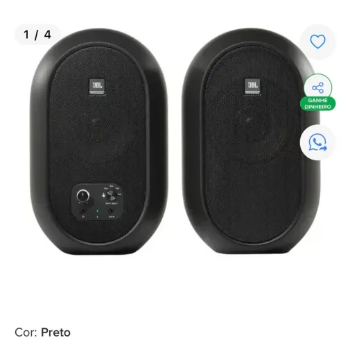 par de monitores jbl bt 104 ativo passivo.