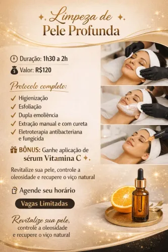Limpeza de pele profunda com esteticista