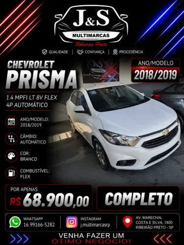 Chevrolet Prisma Sed. LT 1.4 8V Flexpower 4P Aut. 2019