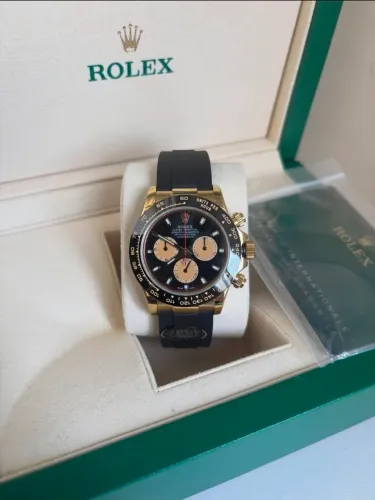 Relógio Rolex Daytona Yellow Gold Oysterflex Automático