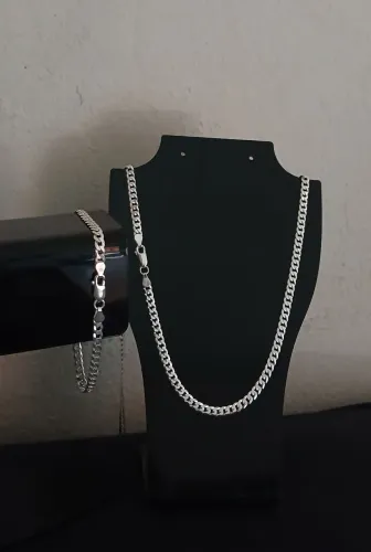 Corrente e Pulseira de Prata