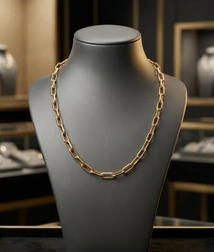 Corrente Cartier Alongado em Ouro 18k 750