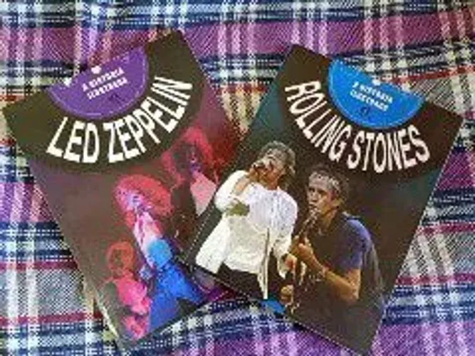 2 livros almanaque Rock A História. Led Zeppelin e Rolling Stones