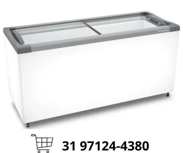 Freezer Horizontal Tampa de Vidro 505L Metalfrio