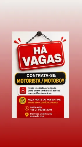 Motorista utilitário e Motoboy