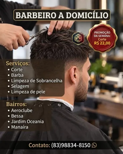 Barbeiro a Domicílio em JP - Corte, Barba e Tratamentos no Conforto da Sua Casa!