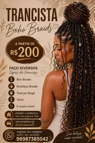 Promoção de boho braids 