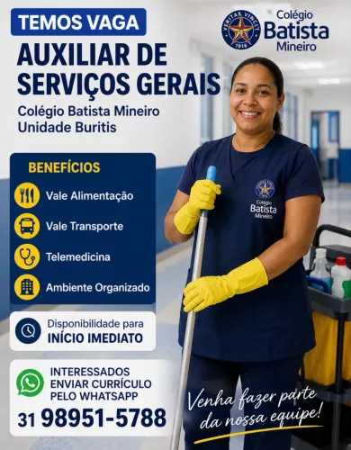 Oportunidade de emprego para serviços gerais