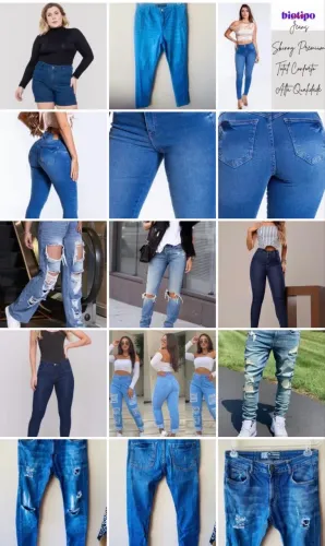 Lote com 10 peças Jeans 