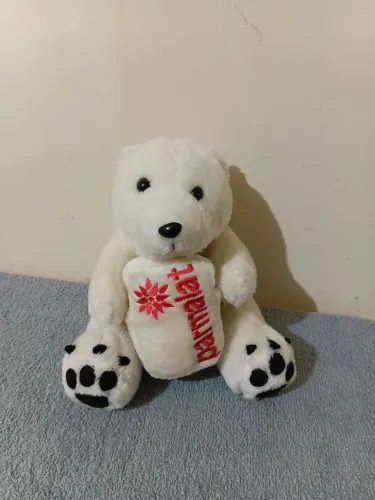 Pelúcia Urso Polar Parmalat Original - Coleção Mamíferos Anos 90