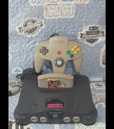NINTENDO 64 completo CONTROLE ORIGINAL JOGO FITA ORIGINAL CABO FONTE NOSTÁLGICO COLECIONAR