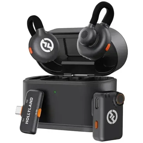 Microfone Lapela Hollyland Lark M2S Mini Combo Sem Fio para Smartphone - Preto (2TX+2RX)