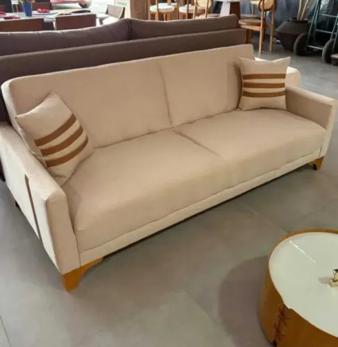 Sofá Cama fixo 2.09cm com almofadas soltas