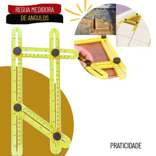 Régua Multiângulo Medidora para Corte de Pisos, Cerâmicas e Revestimentos - SFM24