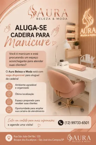 ALUGA-SE CADEIRA PARA MANICURE - BOSQUE DOS EUCALIPTOS