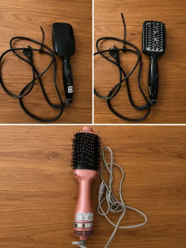 Escova secadora e alisadora de cabelo 