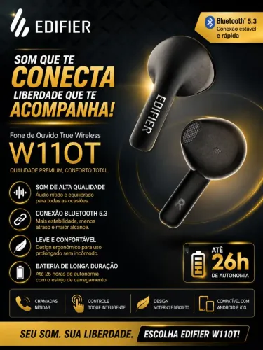 Fone sem fio Edifier Lacrado 