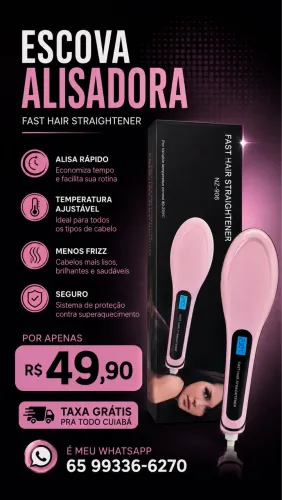 Escova Alisadora Fast Hair Straightene