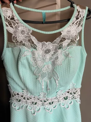 Vestido Festa Verde Água - Tam M (38)