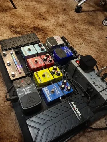 Set De Pedais Completo + Pedalboard + Fonte Landscape Ps12