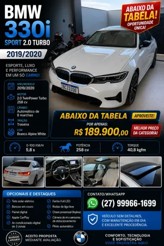 BMW 330I Sport 2.0 TB 16V 4P 2020