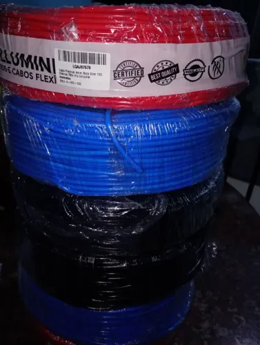 Tenho cabo elétrico antichama 4 mm, abaixo do custo, peça,100 metros 150,00 CTT *