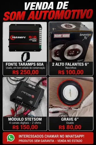 Vendo peças para som automotivo