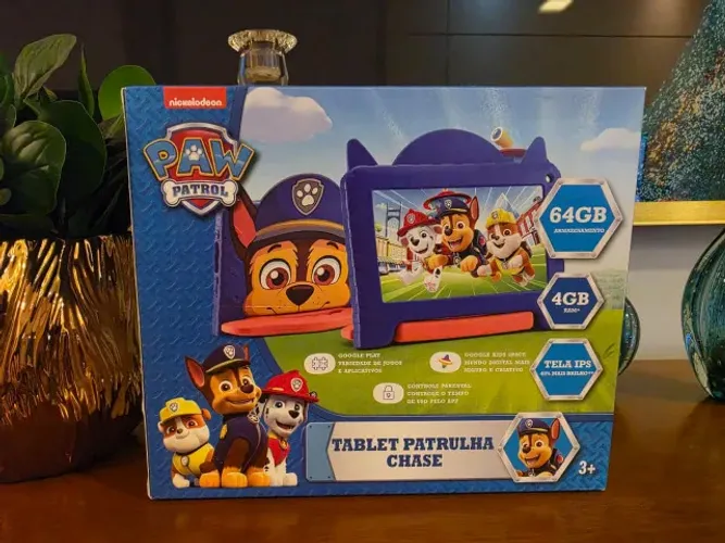[Novo/Lacrado] Tablet Infantil Patrulha Canina 4GB RAM, 64GB, Tela 7", Quad Core