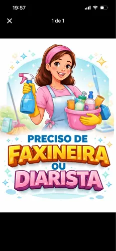 Precisa de diarista ou faxineira fale comigo