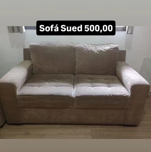Sofá 2 Lugares em Suede Usado R$ 500,00