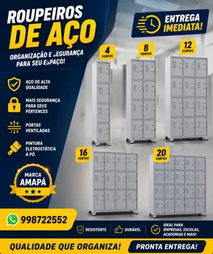 Armário pra vestiários 4 8 12 16 20 portas novos pronta entrega