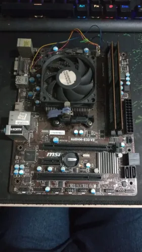 Kit Placa mãe MSI A68HM-E33 V2, A4-6300+,  4Gb, espelho e cooler