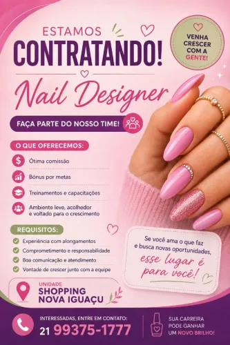 Vaga para nail designer