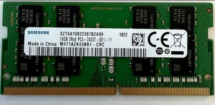 Memória RAM Notebook 16GB 2Rx8 PC4 2400T Samsung
