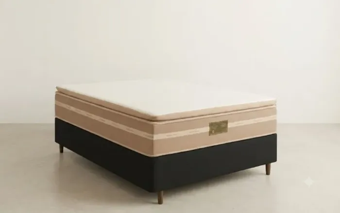 Novo! Conjunto Base com Colchão de Molas Ensacadas com Pillow De Casal