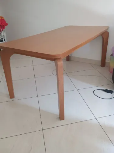 Mesa de Jantar Liz 180cm Canto Copo Moderna mobília 