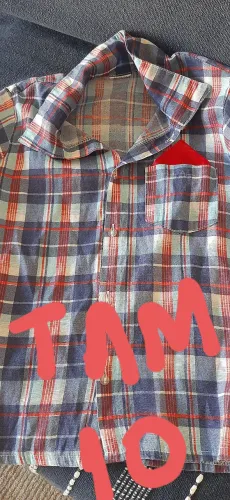 Blusa xadrez masculina tamanho 10
