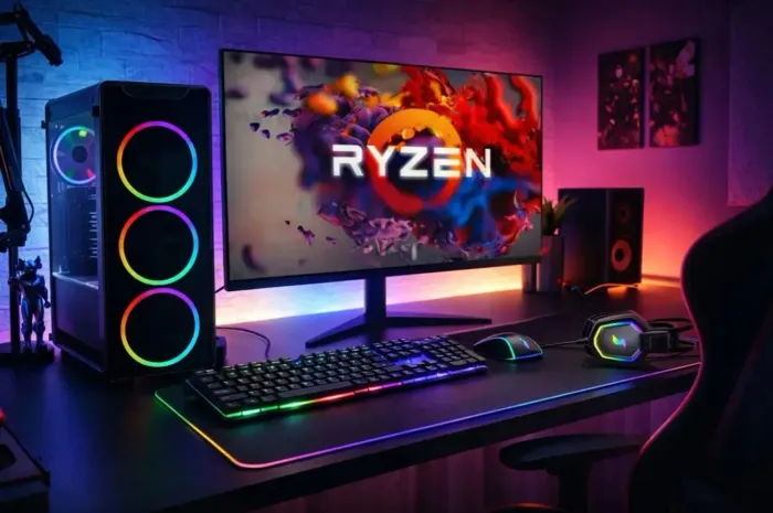 PC Gamer Completo Amd Ryzen 7 5700g, 16GB SSD512 Led 24" 75Hz