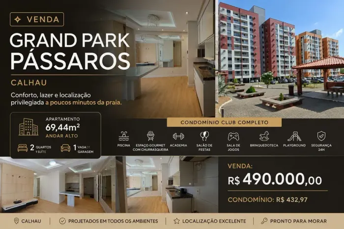 VENDA - APARTAMENTO | CONDOMÍNIO GRAND PARK PÁSSAROS