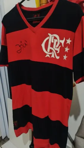 Camisa Flamengo retrô Libertadores 81 algodão Premium ZICO