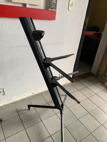 Suporte Pedestal STAY reta Alumínio 3 andares teclado
