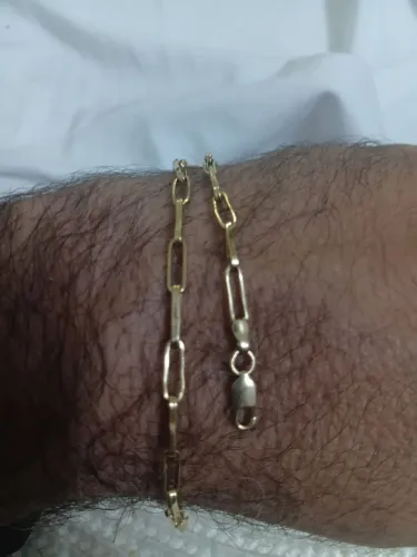 Pulseira de ouro oca18k 0.750