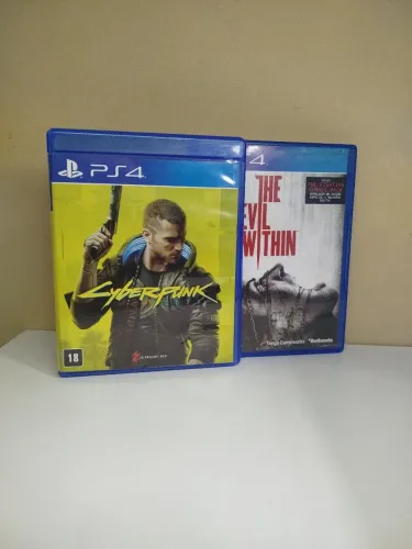 Jogos para Playstation 4 Cyberpunk 2077 e The Evil Within