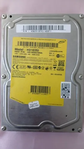 HD Interno Samsung Spinpoint 1 TB - Sata - Modelo HD103SI